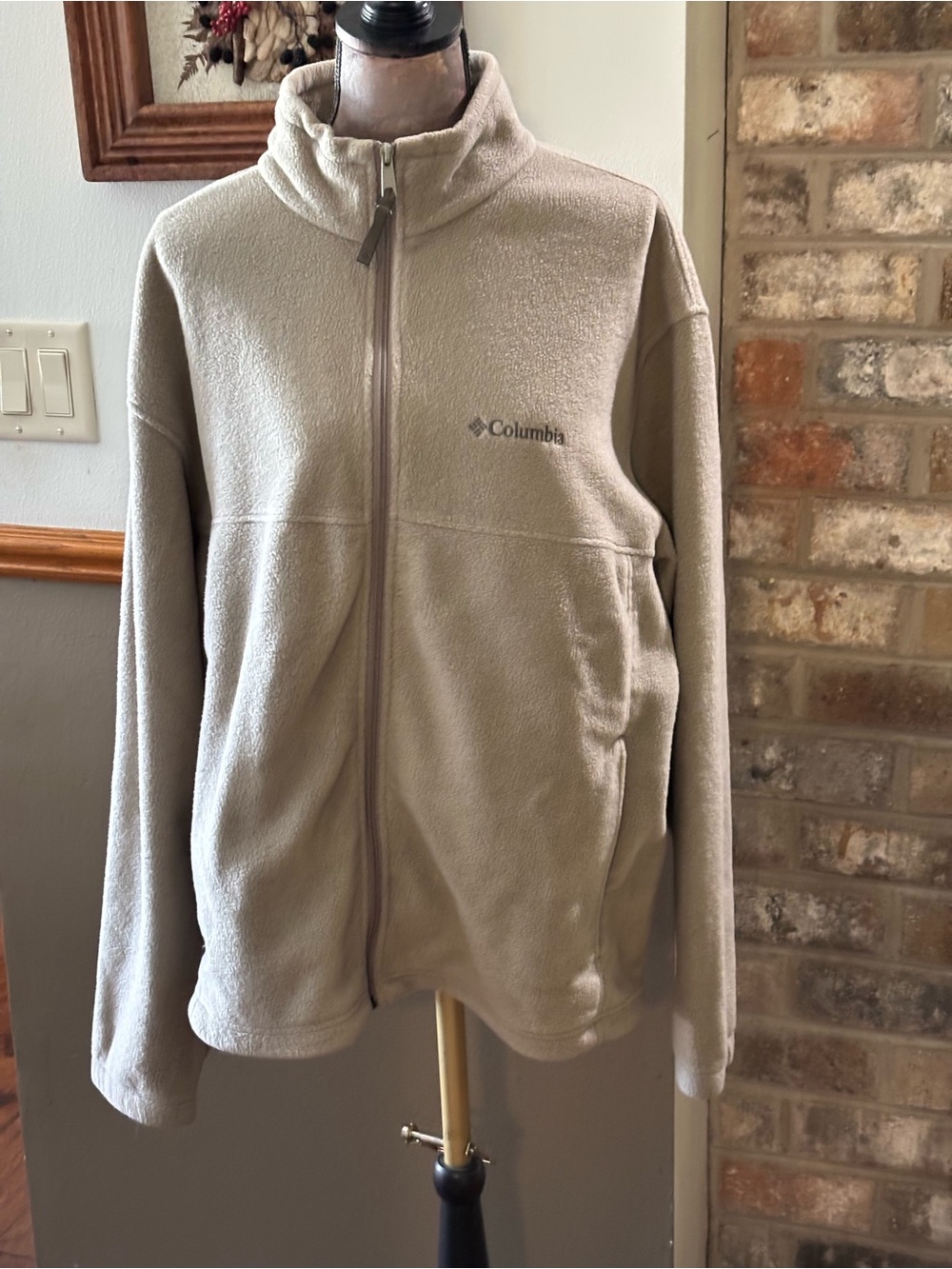 Columbia Men's Full-Zip Fleece Jacket — Light Beige